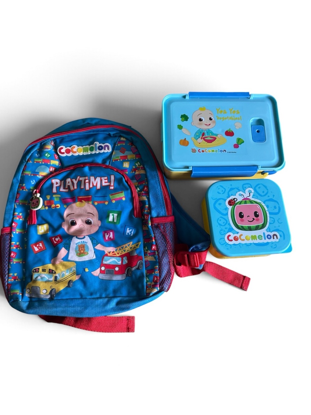 Cocomelon kids backpack and two lunch containers